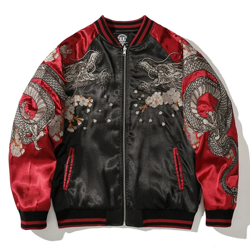 Dragon Embroidered Baseball Jacket – Malevolent