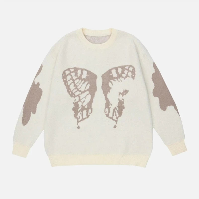 Butterfly Casual Sweater White