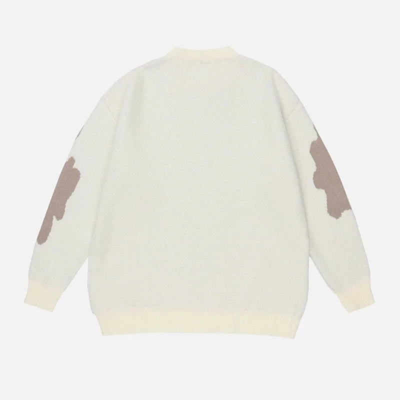 Butterfly Casual Sweater White