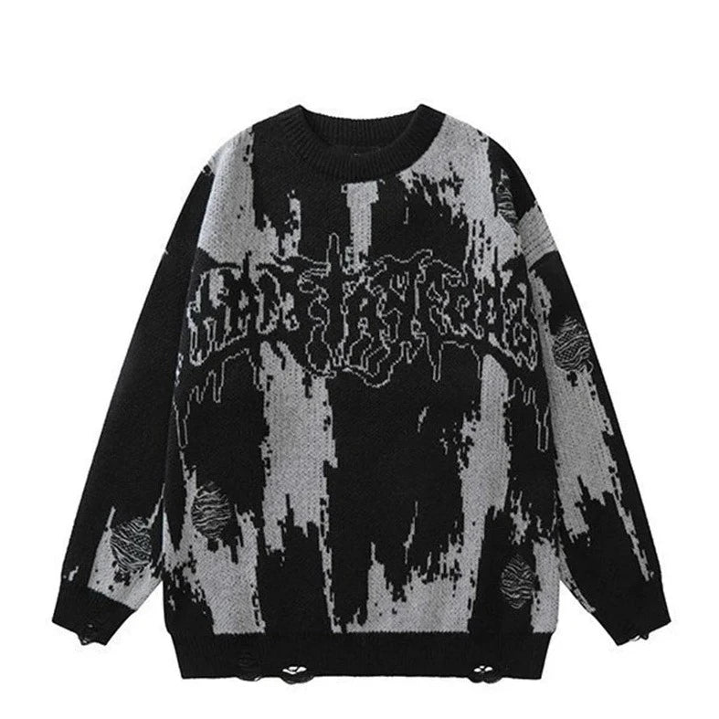 Causal knitted Sweater Black